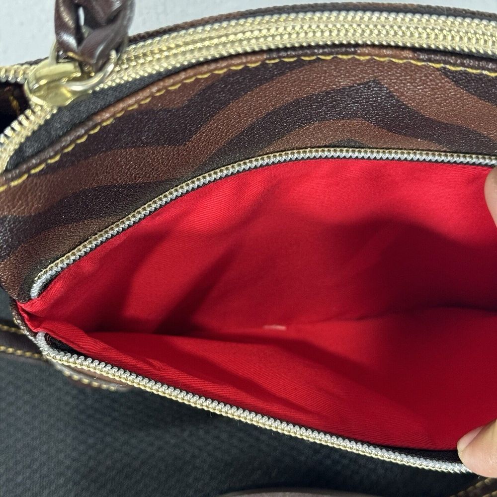 Dooney & Bourke Brown Chevron Print Crossbody - Picture 7 of 16